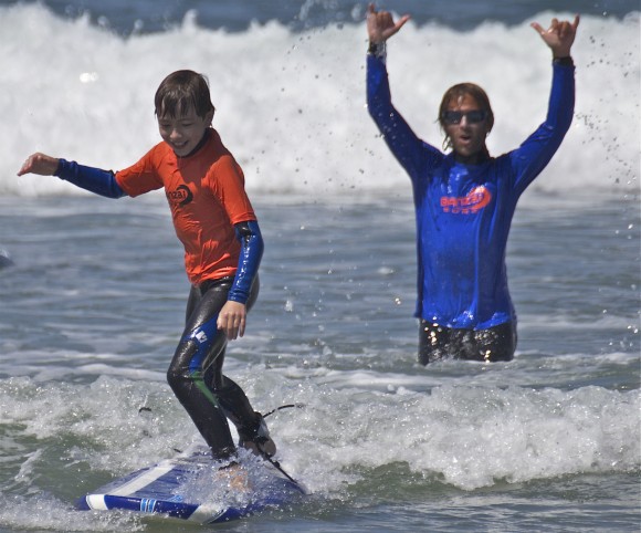 Bryan with surf lesson