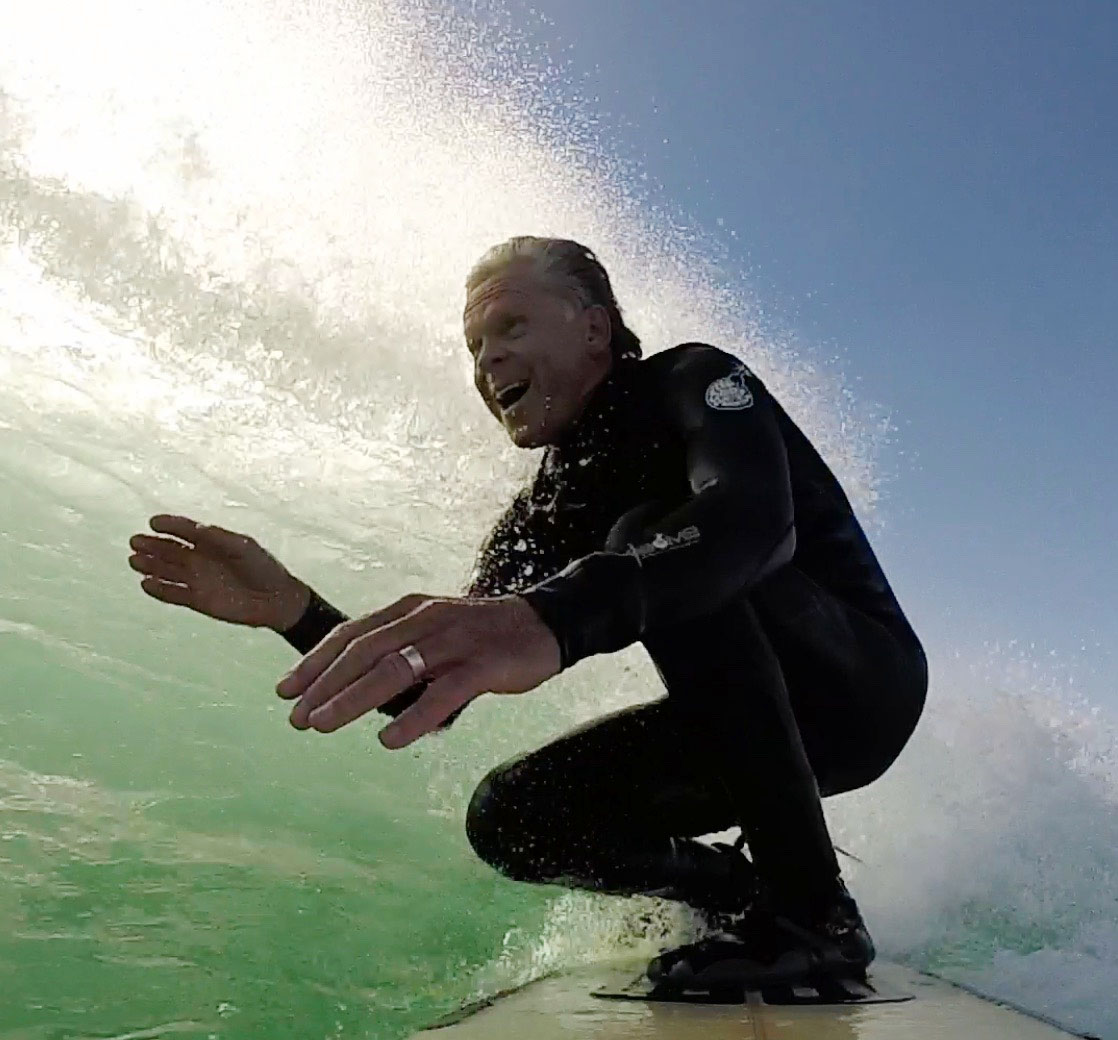 Jaz Kaner surfing selfie
