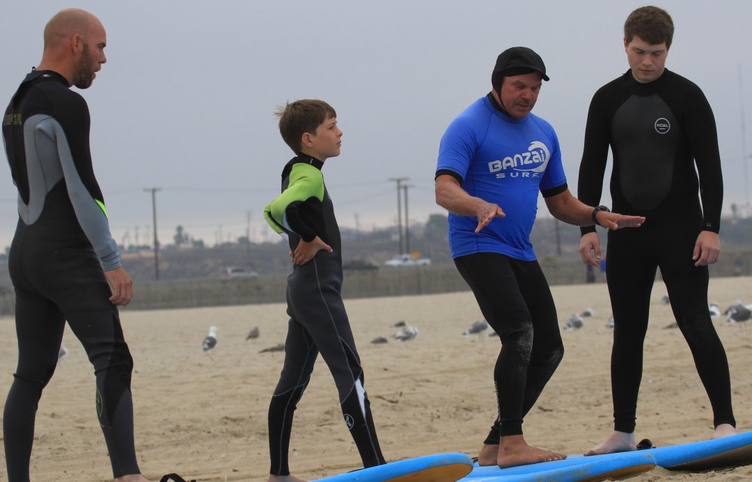 Phil surfing lesson